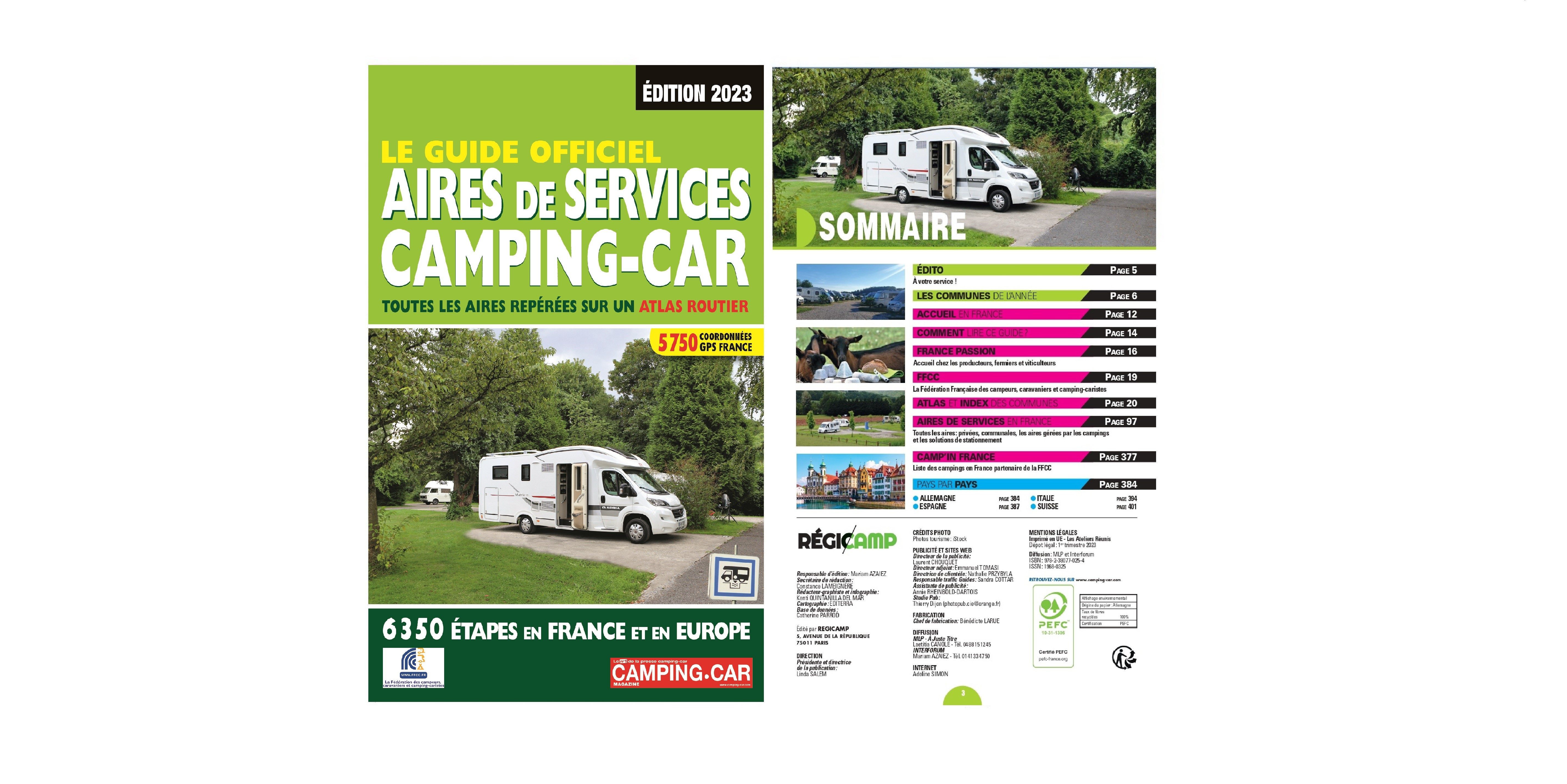 GUIDE OFFICIEL DES AIRES DE SERVICES CAMPING CARS 2025 visual data 8