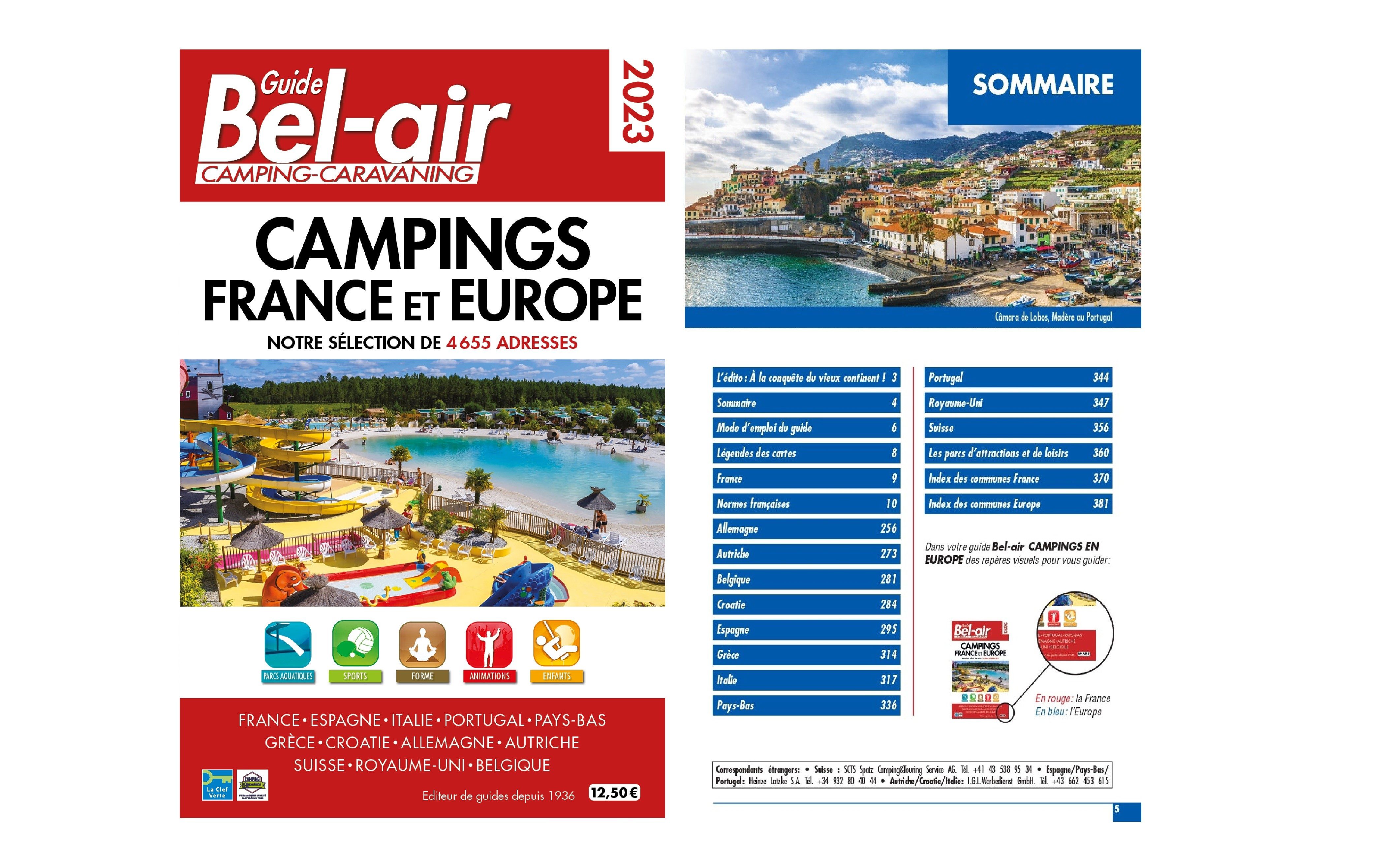 Guide Bel Air Campings France et Europe Guides