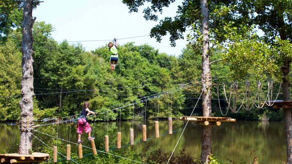 Set amongst the trees and beside the pond, the treetop adventure course offers an experience at the heart of nature