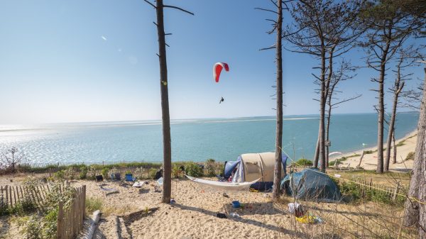 Hang gliding and panoramic sea views from your tent