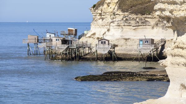 Les carrelets, chozas de pescadores en el estuario de la Gironda