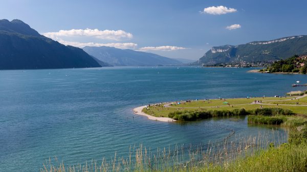 One of the many beaches on Lac du Bourget for a summer swim