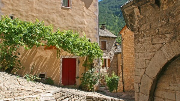 Street in the village of Sainte-Enimie