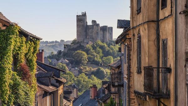 Najac's only medieval street, which stretches right up to the castle
