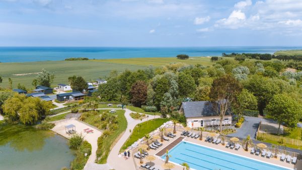 A Normandy campsite by the sea