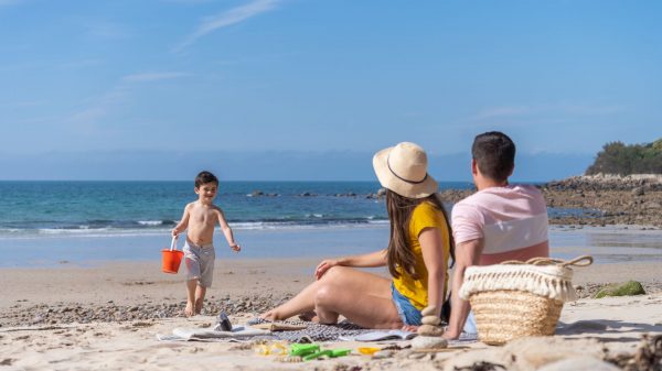 The beach, a stone's throw from the campsite