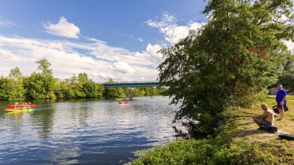 A campsite by the river