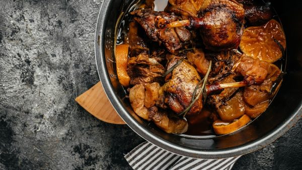 Gekonfijte eend met sinaasappel