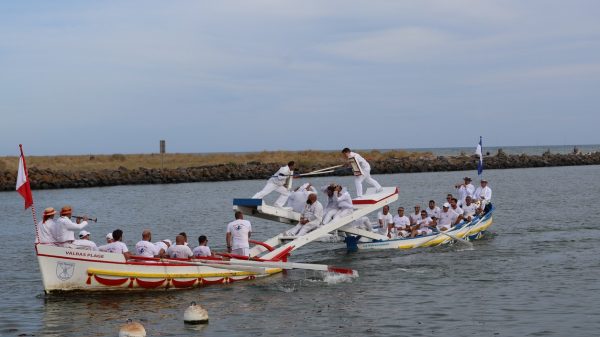 Nautical jousting competition at Valras plage