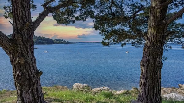 Uitzicht op de Golf van Morbihan en Ile aux Moines