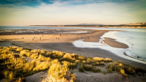 Playa de Le Touquet con marea baja 