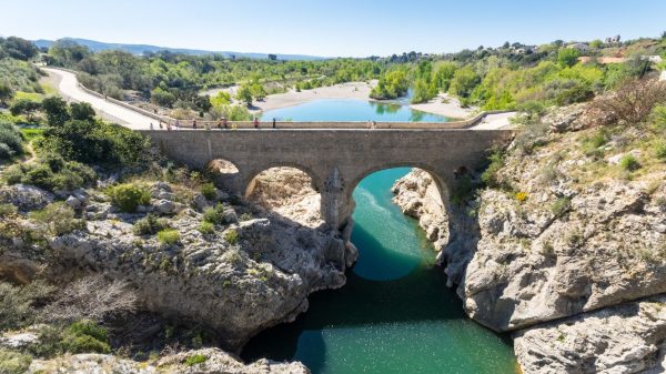 Vue aérienne sur le Pont du Diable 