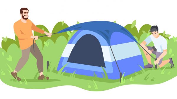 Instalación de una tienda con doble techo