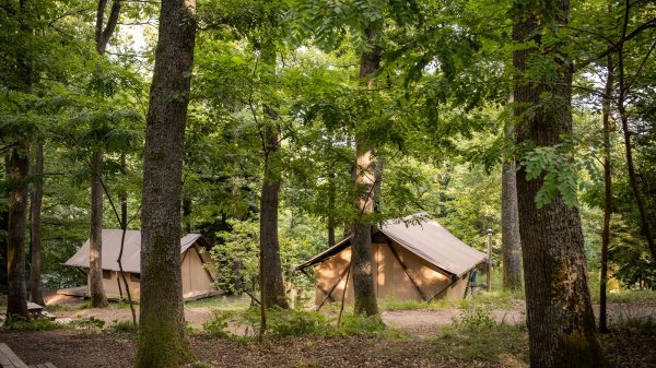 View of the campsite’s accommodation 