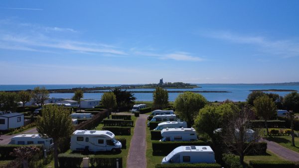 A seaside campsite