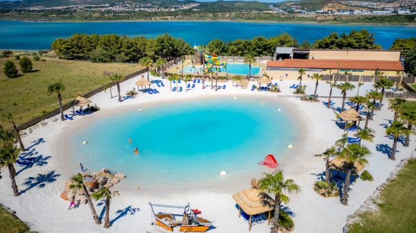 Le lagon du camping, au bord de l'étang de Bages-Sigean