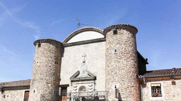 The entrance to the village of Sainte-Croix-en-Jarez, listed among Les Plus Beaux Villages de France 