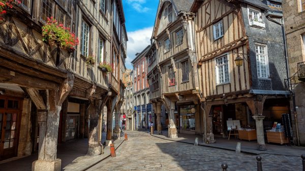 Les maisons à pans de la ville médiévale de Dinan