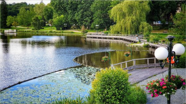 View of the lake at Bagnoles-de-l'Orne 