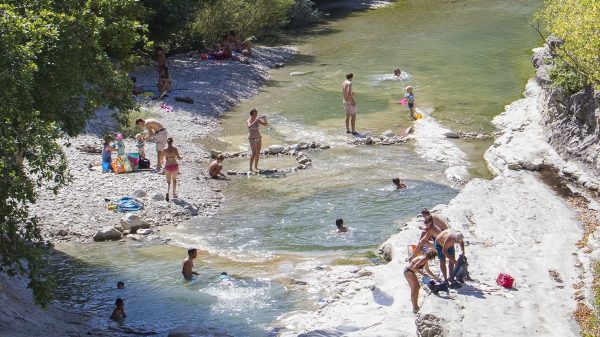 Swimming in the Roubion, near Pont-de-Barret