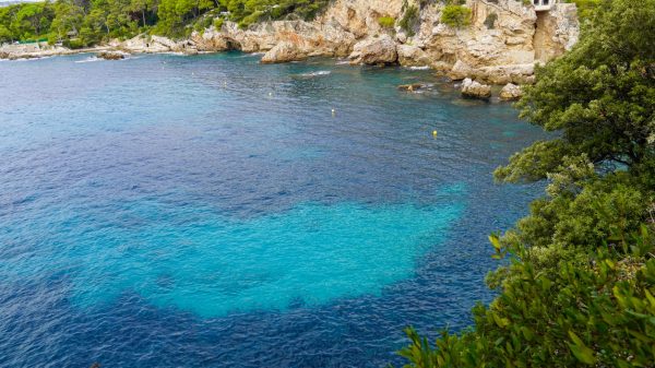 Paysage préservé et eau turquoise du Cap d'Antibes