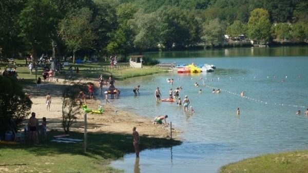 Swimming in the lake