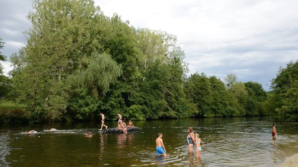  Swimming in the Gartempe at La Bussière