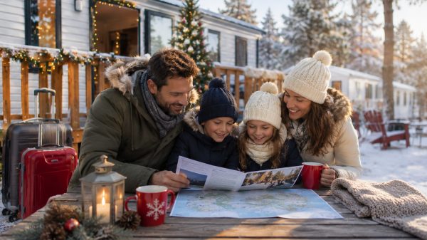 Vacaciones de acampada en invierno