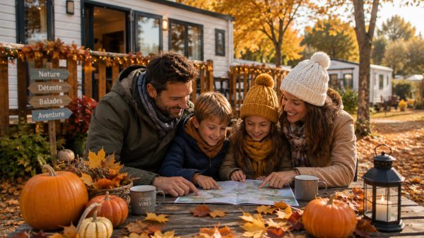 Vacaciones de acampada en otoño