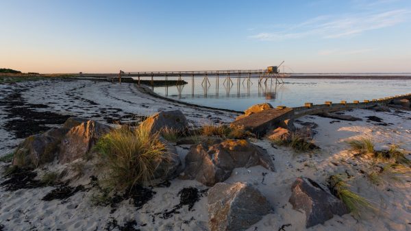 Pesquería de la Costa de Jade en Les Moutiers-en-Retz 