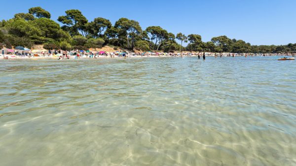 Het kristalheldere water van het strand van Estagnol