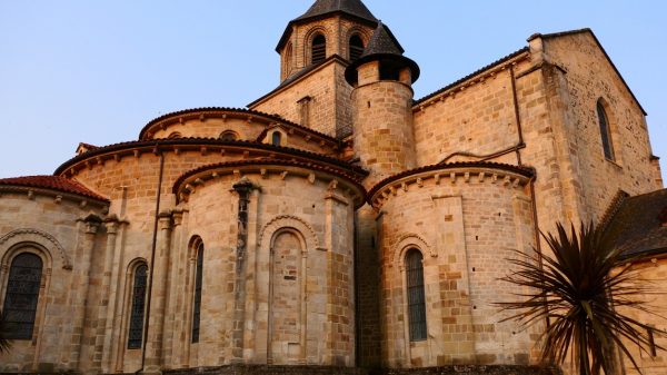 Sunset over the majestic Saint-Pierre Abbey 