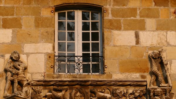 The ornate façade of the Renaissance House 