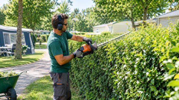 L'entretien des espaces verts au camping